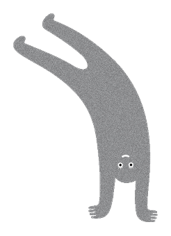 逆立ちをするよるっち